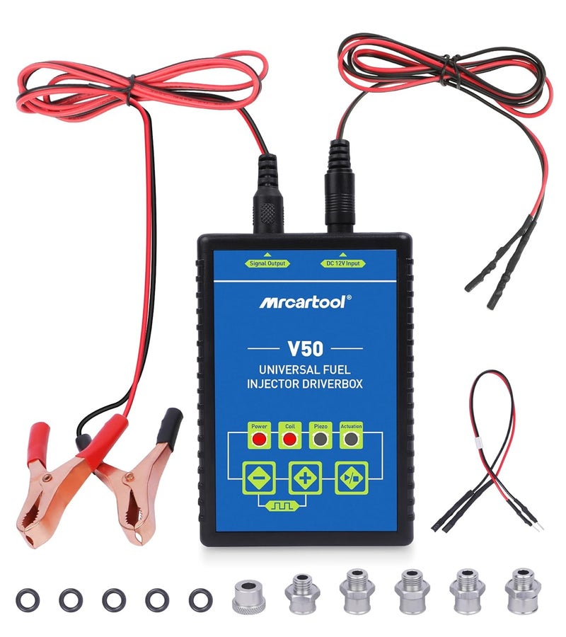 MRCARTOOL Fuel Injector Tester Cleaner Kit with 6 Adapter, Gasoline Diesel GDI GFI, DFI, PFI Injectors Cleaner Tester Tool - Image 1